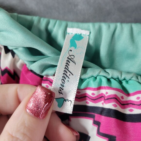 Auditions Womens Strapless Mini‎ Dress S Aztec Tribal Print Made in USA Vintage - Picture 2 of 7